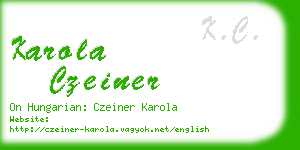 karola czeiner business card